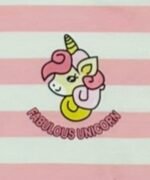 Pink Unicorn Stripe T-shirt For Kids - Image 5