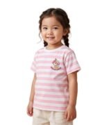 Pink Unicorn Stripe T-shirt For Kids - Image 8