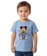 Mickey Mouse Sky Blue T-shirt For Kids - Image 4